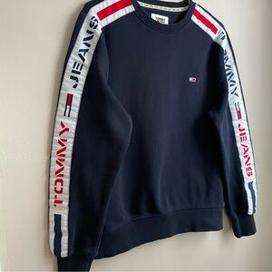 Sale ☀️Tommy Hilfiger Sweatshirt Navy Crewneck Size XS Side Logo Embroidered